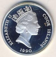 Cook szigetek 1990. 10$ Ag "Veszélyeztetett állatvilág-tigris" T:PP Csak 25.000db!