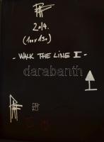 Pintér András Ferenc (1980-): Walk the Line II. Vegyes technika, fa, jelezve a hátoldalán. Reproduká...