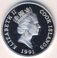 Cook szigetek 1992. 5$ Ag "Labdarúgó VB" T:PP