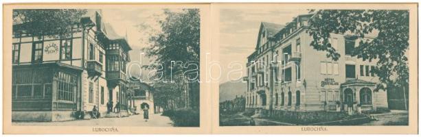 Fenyőháza, Lubochna; Nem-képeslapos füzet 11 lappal: Kollárov Ház, Bratislava és Sip szálloda, fürdő...