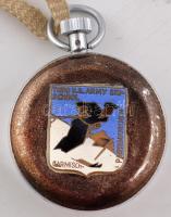 Acat szovjet stopper óra, szép állapotú számlappal és üveggel, a tok hátoldalán "Third U.S. Arm...