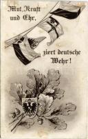 1917 Mut, Kraft und Ehr, ziert deutsche Wehr! / Első világháborús német katonai propaganda / WWI German military propaganda (felszíni sérülés / surface damage)
