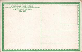 II. Vilmos és Ferenc József / Wilhelm II and Franz Joseph. Offizielle Karte für Rotes Kreuz, Kriegsf...