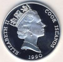 Cook szigetek 1990. 50$ Ag "Veszélyeztetett állatvilág-bölény" T:PP Csak 25.000db!