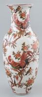 Terebess kínai mintás váza. Kézzel festett, jelzett, hibátlan m:30 cm