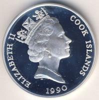 Cook szigetek 1990. 50$ Ag "Veszélyeztetett állatvilág-medve" T:PP Csak 25.000db!