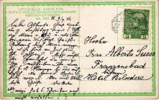 1916 Vorposten. Offizielle Karte für Rotes Kreuz, Kriegsfürsorgeamt Kriegshilfsbüro Nr. 402. / WWI A...