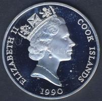 Cook szigetek 1990. 50$ Ag "Veszélyeztetett állatvilág-medve" T:PP Csak 25.000db!