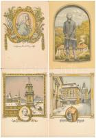 Mozart v Praze / Wolfgang Amadeus Mozart Prágában - 13 MODERN képeslap saját tokban / 13 MODERN post...