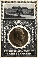 Erinnerungsmedaille Weiland Sr. k.u.k. Hoheit Erzherzog Franz Ferdinand / K.u.k. military commemorative medal, Art Nouveau postcard (Rb)
