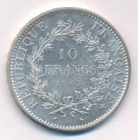 Franciaország 1965. 10Fr Ag T:1- patina France 1965. 10 Francs Ag C:AU patina Krause KM#932