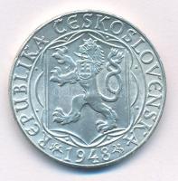Csehszlovákia 1948. 100K Ag "600. évforduló - Károly Egyetem" T:1,1- Czechoslovakia 1948. ...