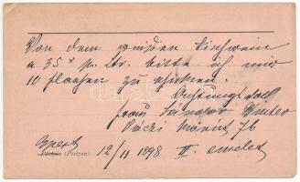 1898 (Vorläufer) Pöstyén, Pistyan, Piestany; Generalpachtung des Bades Pöstyén (Pistyan) Alexander W...