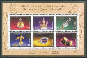 II. Erzsébet királynő megkoronázásának 50. évfordulója blokk