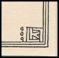 Kozma Lajos (1884-1948): Menyasszony, cinkográfia, papír, jelzett a cinkográfián, paszpartuban, 19,5...