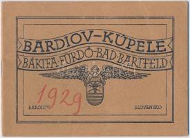 1929 Bártfa, Bártfafürdő, Bardejovské Kúpele, Bardiov, Bardejov; füzet 8 lappal / booklet with 8 pages