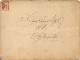 Shanghai, Eredeti festett chinai levelezőlap. Kézdi-Kovács László autográf felirata / Original hand-...