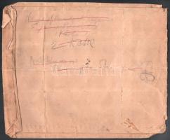 1935 Rákóczi sor nagy alakú levélen Budapestről Londonba, majd továbbküldve (többszörösen hajtott) /...