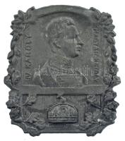 1916. IV. Károly - Magyar király Zn jelvény (38x34mm) T:2 / Hungary 1916. IV. Károly - Magyar király Zn badge (38x34mm) C:XF