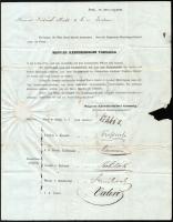 1844 A Magyar Kereskedelmi Társaság megalakulásáról valamint az első részvény-részlet-befizetés szól...