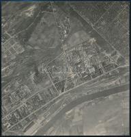 cca 1940 Budapest, II. világháborús felderítő fotó, Magyar Petróleumipar Rt. Kén utcai telepe,12x12 cm