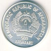 Afganisztán 1986. 500A Ag "Téli olimpia-jégtánc" T:1 Csak 10.000db!