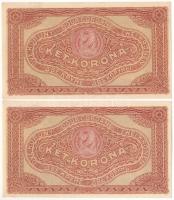 1920. 2K "2aa" (2x) sorszámkövetők T:II Adamo K7