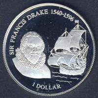 Cook-szigetek 1992. 1$ Ag "Sir Francis Drake" T:PP