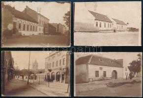 cca 1900-1910 Somorja (Samorín/ Sommerein) település 4 db fotója, a hátoldalon feliratozva, 6x9 cm