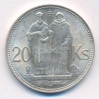 Szlovákia 1941. 20K Ag Cirill és Metód T:1-,2 ph. Slovakia 1941. 20 Korun Ag St. Kyrill and St. Methodius C:AU,XF edge error Krause KM#7.1