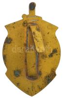 ~1930. Ludovika Akadémia aranyozott bronz sportügyességi jelvény "LUDVIG BUDAPEST" gyártói...