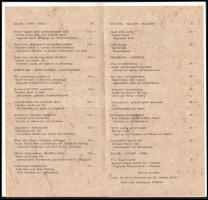 British Airways brit légitársaság "Crown First Class" első osztályú járatának menüje, magy...