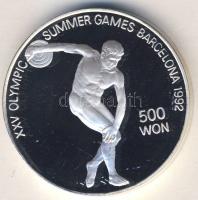 Észak-Korea 1989. 500W Ag "Olimpia-diszkoszvetés" T:PP