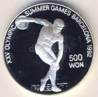 Észak-Korea 1989. 500W Ag "Olimpia-diszkoszvetés" T:PP