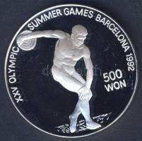 Észak-Korea 1989. 500W Ag "Olimpia-diszkoszvetés" T:PP