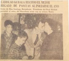 Kubala László (1927-2002) labdarúgó, az FTC, a Vasas, a Slovan Bratislava, és az FC Barcelona labdar...