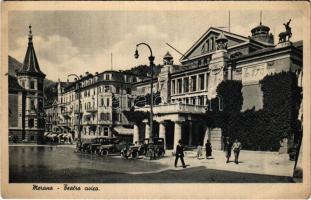 Merano, Meran (Südtirol); Teatro civico / theatre, automobiles (EK)