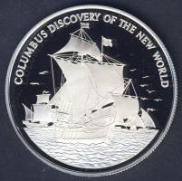 Jamaica 1989. 10$ Ag "Kolumbusz felfedezi az Új világot" T:PP Csak 5500db!
