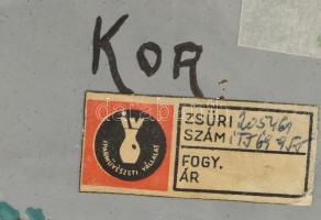 Kornfeld János: Retró tál. Kerámia, jelzett, hibátlan, 29x10 cm