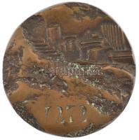 1972. 700 éves Ózd 1272-1972 bronz emlékérem (96mm) T:2 patina