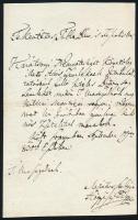 1830 Hőgyészy Pál soproni alispán, bíró saját kézzel írt levele, viaszpecsétes borítékkal