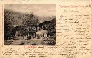 1900 Borosznófürdő, Brusno-kúpele (Borosznó, Brusznó, Brusno); A fürdőház. Ivánszky Elek kiadása / spa, bathhouse (EK)