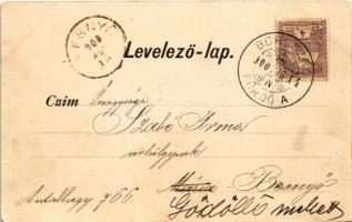 1900 Borosznófürdő, Brusno-kúpele (Borosznó, Brusznó, Brusno); A fürdőház. Ivánszky Elek kiadása / s...