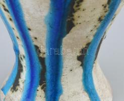 Bod Éva: Retró váza, lepattanásokkal, jelzett, m: 36 cm