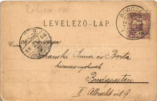 1900 Borosznófürdő, Brusno-kúpele (Borosznó, Brusznó, Brusno); látkép, Lawn tenisz tér, teniszpálya ...