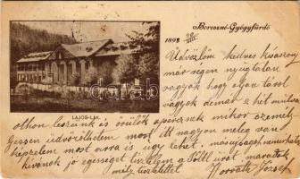 1898 (Vorläufer) Borosznófürdő, Brusno-kúpele (Borosznó, Brusznó, Brusno); Lajos lak, nyaraló / villa (kis szakadás / small tear)