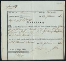 1862 Nyugta, Sárvár / Receipt