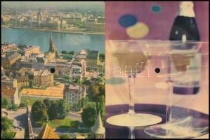 cca 1966 2 db Colorvox hanglemez képeslap, orosz nyelven megírva