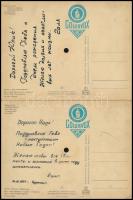 cca 1966 2 db Colorvox hanglemez képeslap, orosz nyelven megírva