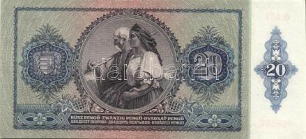 1941. 20P (19x) egymás utáni ill. kis ugrású sorszámokkal T:II+ (egyszer hajtva, törve nem)